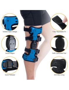 Rodillera Descompresora Gevanchi OA Azul Derecho para Artritis 2