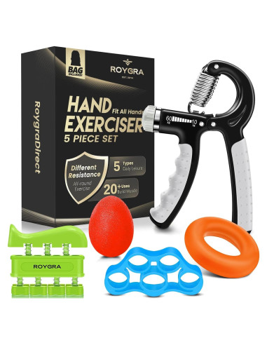 Kit de Entrenamiento de Fuerza de Agarre Roygra 5 Piezas