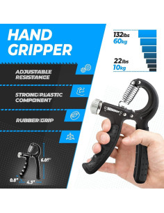 Kit de Entrenamiento de Fuerza de Agarre Roygra 5 Piezas 2