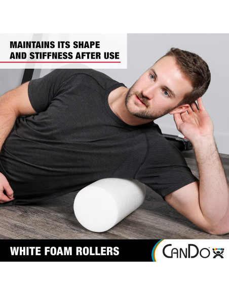 Rodillo de Espuma PE Blanca CanDo 15x30 cm para Ejercicio