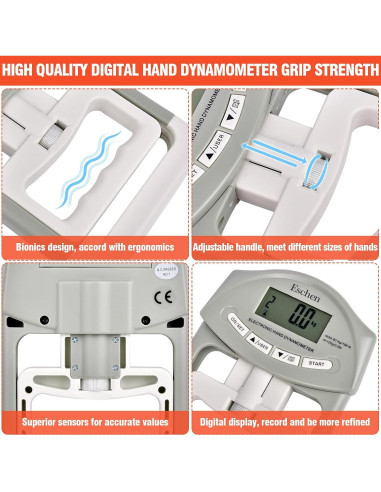 Entrenador de Fuerza de Agarre Eschen 90 kg Ajustable Electrónico
