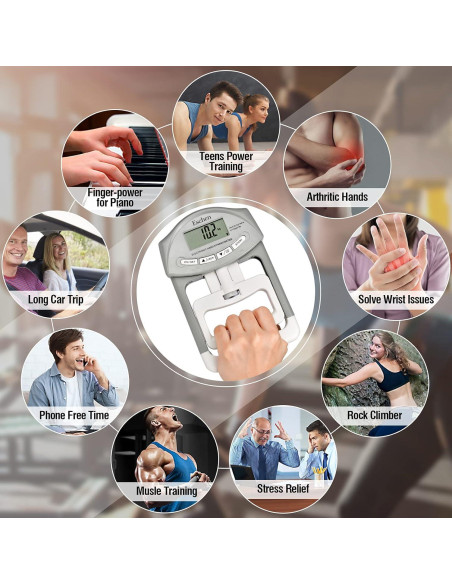 Entrenador de Fuerza de Agarre Eschen 90 kg Ajustable Electrónico