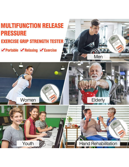 Entrenador de Fuerza de Agarre Eschen 90 kg Ajustable Electrónico