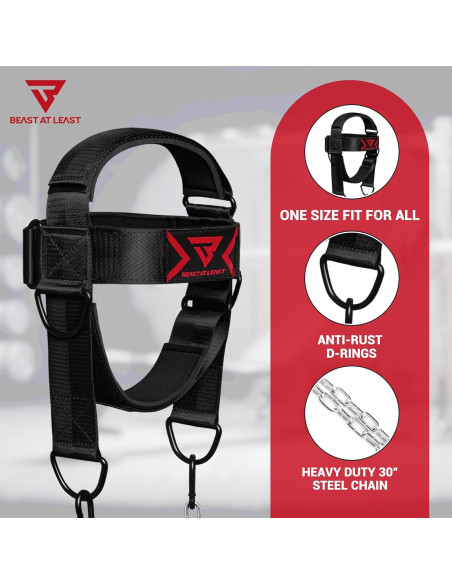 Arnés para Cuello Beast AT Least con Cadena de 76,2 cm