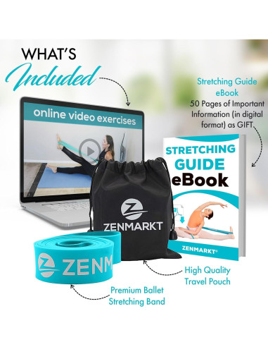 Banda de Estiramiento Zenmarkt para Ballet - Flexibilidad y Fuerza