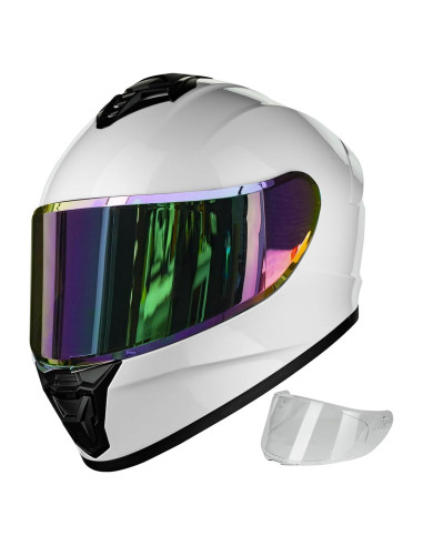 Casco de Motocicleta Auboa AU-T801 Blanco 2XL Ligero