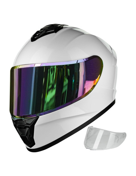 Casco de Motocicleta Auboa AU-T801 Blanco 2XL Ligero