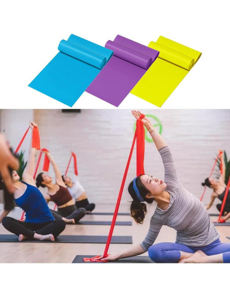 Juego de Bandas de Resistencia GOAITOU 150x15cm para Ejercicio
