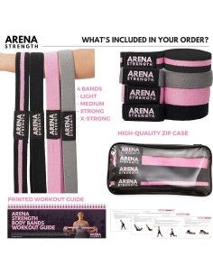 Conjunto de 4 Bandas de Resistencia Arena Strength - Ejercicio en Casa 2