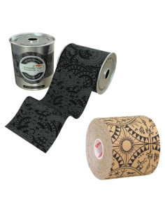 Cinta Dinámica Biomecánica 2 Rollos Eco Gris y Negro 7.62 cm