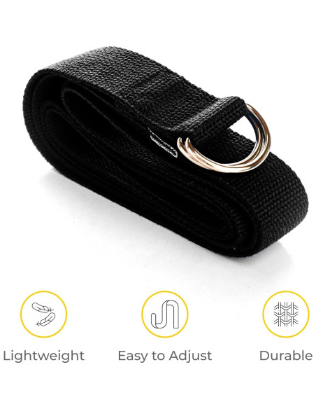 Correa de Yoga Sunshine 6 Piezas 1.83m Ajustable Antideslizante Correa de Yoga Sunshine 6 Piezas 1.83m Ajustable Antideslizante