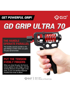 Fortalecedor de Agarre GD GRIP ULTRA-70 Ajustable 20-70kg 2