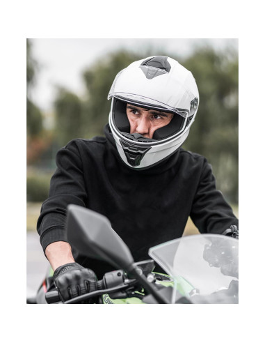 Casco de Motocicleta Auboa AU-T801 Blanco Grande