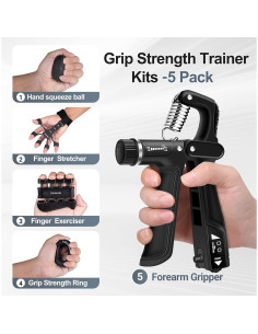 Kits de Entrenador de Fuerza de Agarre TADAKAZU 5 Piezas 2