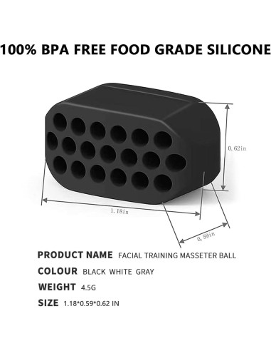 Ejercitador de Mandíbula Jowxsx - Silicona BPA, Resistencia