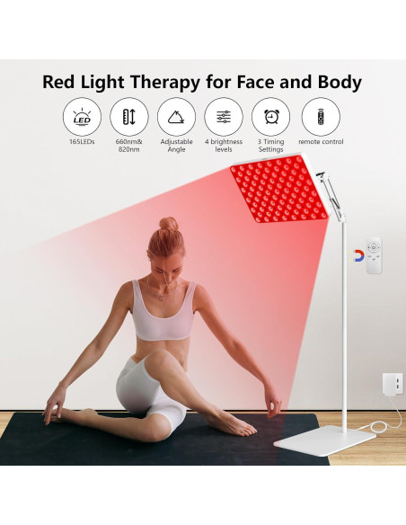 Lámpara de Terapia de Luz Roja SUXIO 165 LED 660-820nm
