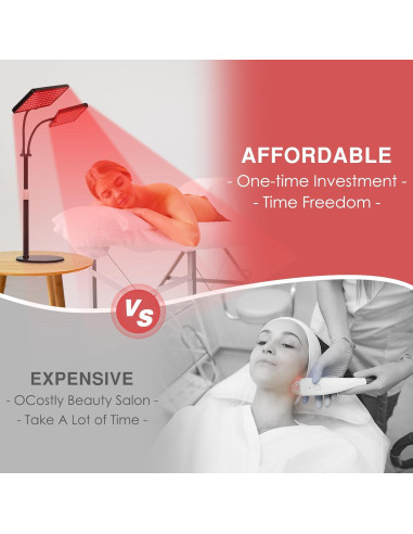 Lámpara de Terapia de Luz Roja SAVILER Doble Cabeza 660nm 850nm