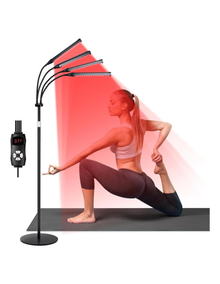 Lámpara de Terapia de Luz Roja SAVILER 4 Cabezas Ajustable