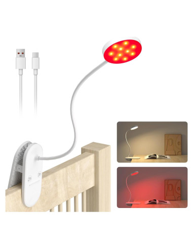 Lámpara de Luz Roja Haigvel 630nm Recargable para Dormir