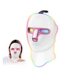 Máscara Facial LED Zasabel - Terapia de Luz Roja 7 Colores