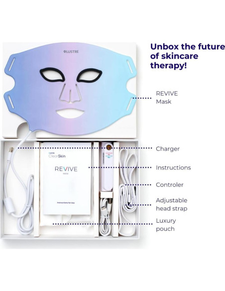 Máscara Facial LED Terapia de Luz Roja y Azul Ambicare PR7001US