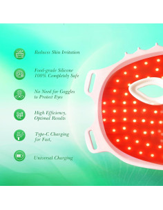 Máscara Facial LED Terapia de Luz Duevie 7 Modos Antienvejecimiento 2