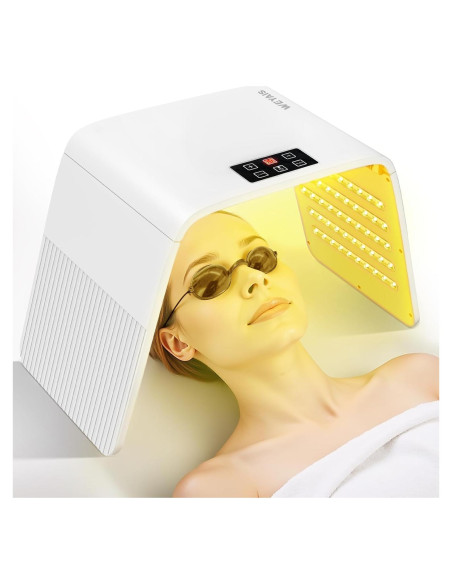 Máscara Facial LED Terapia de Luz Roja y Azul 7 Colores