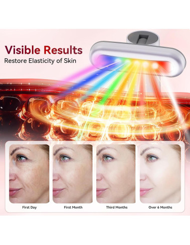 Varita de terapia de luz roja MoAcey 9 en 1 para la cara