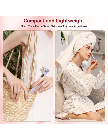 Varita de terapia de luz roja MoAcey 9 en 1 para la cara