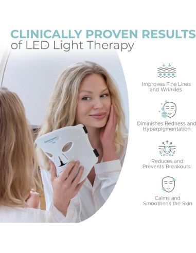 Máscara LED Facial Nourished Bodynskin - Terapia Luz Azul y Roja