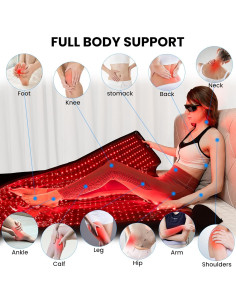 Alfombra de Terapia de Luz Roja T2000 180x89 cm 3600 LEDs 2