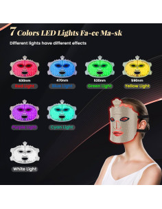 Máscara de Terapia de Luz LED Bestechy 7 Colores Antienvejecimiento 2