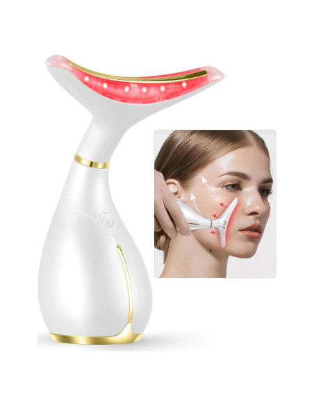 Masajeador Facial Ms.W Luz Roja y Vibración para Piel