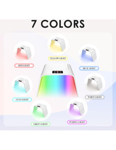 Máscara Facial de Terapia LED 7 Colores Weyais - Cuidado de Piel