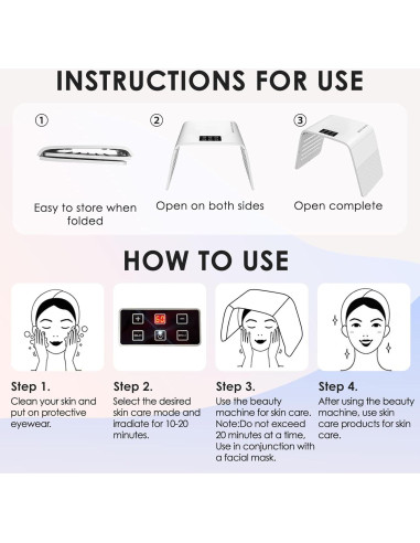 Máscara Facial de Terapia LED 7 Colores Weyais - Cuidado de Piel