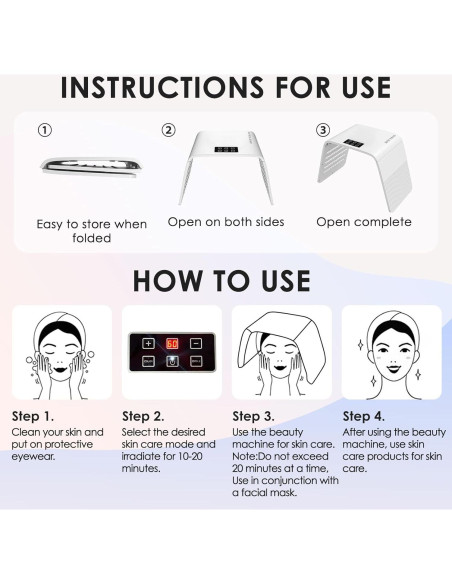 Máscara Facial de Terapia LED 7 Colores Weyais - Cuidado de Piel