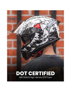 Casco Integral ILM 861A Doble Visera para Motocicleta S 2