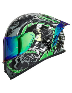 Casco de Motocicleta ILM Z501 Verde Legend Grande