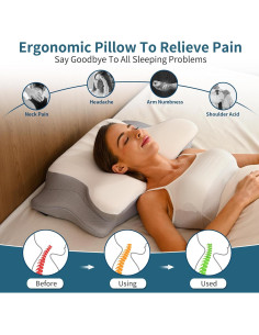 Almohada Cervical Ylekto Espuma con Memoria 1.37 kg 2