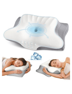 Almohada Cervical Ylekto Espuma Viscoelástica Enfriadora 63.5x39.9cm