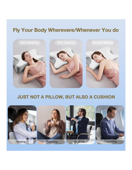 Almohada Cervical Ergonomica SurSynch 60x38 cm Espuma Viscoelástica