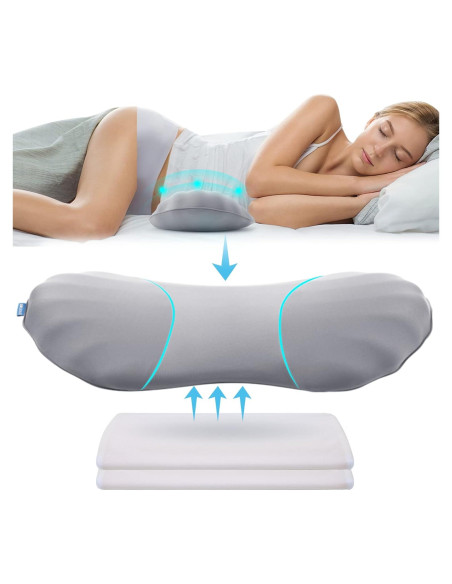 Almohada Lumbar Ajustable RESTCLOUD Espuma Viscoelástica 60 cm