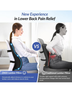 Almohada Lumbar Ajustable ZIKEE con Airbag Ergonómica 2
