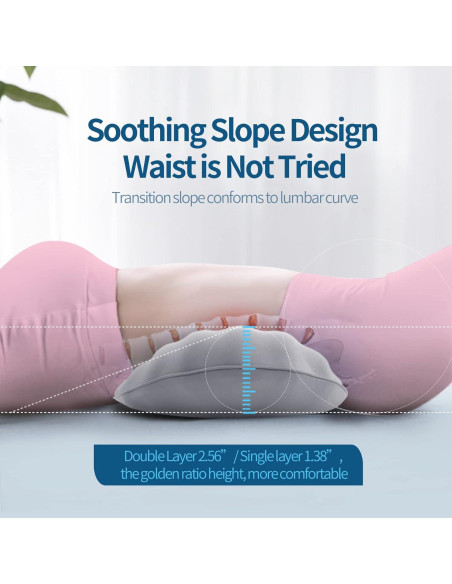 Almohada Lumbar Ajustable RESTCLOUD Espuma Viscoelástica 60 cm