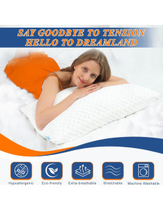 Cojines de Espuma de Memoria UYWO Queen Refrigerantes x2 2