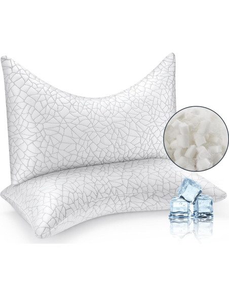 Almohadas COZSINOOR Queen Ajustables Espuma Viscoelástica 2 Pzas