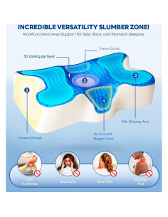 Almohada Cervical EUCIOR Gel Refrigerante 60x40x17.8 cm 2