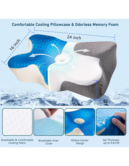 Almohada Cervical EUCIOR Gel Refrigerante 60x40x17.8 cm Almohada Cervical EUCIOR Gel Refrigerante 60x40x17.8 cm