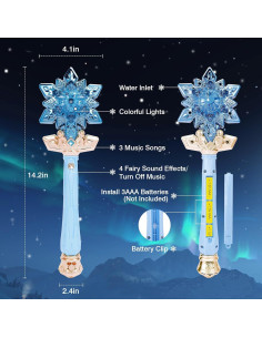 Varita Mágica de Copo de Nieve CharmRegion con Luz y Música 2