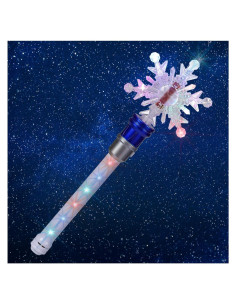 Varita Mágica Iluminada Copo de Nieve Fleeting Azul 36.8 cm